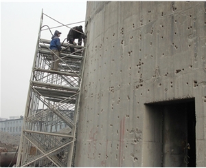 繩鋸切割 蓝田县地址9atyW近景-2011年12月太原市熱電廠煙囪爆破拆除工程