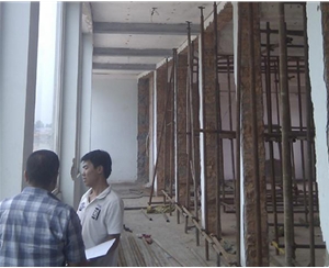 加大截麵加固粘鋼加固-2011年8月太原市呼延村鐵廠辦公樓改造加固